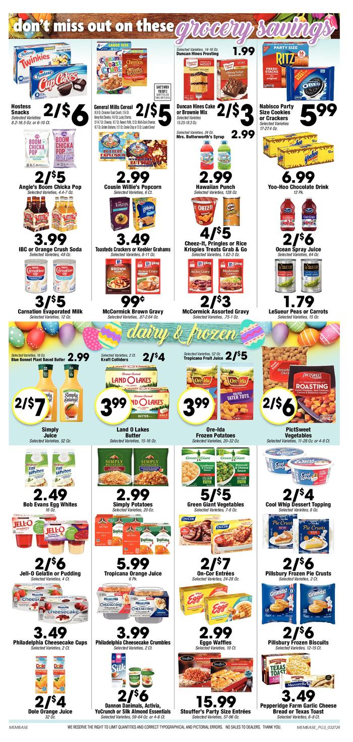 EW James & Sons Dresden Ad Specials