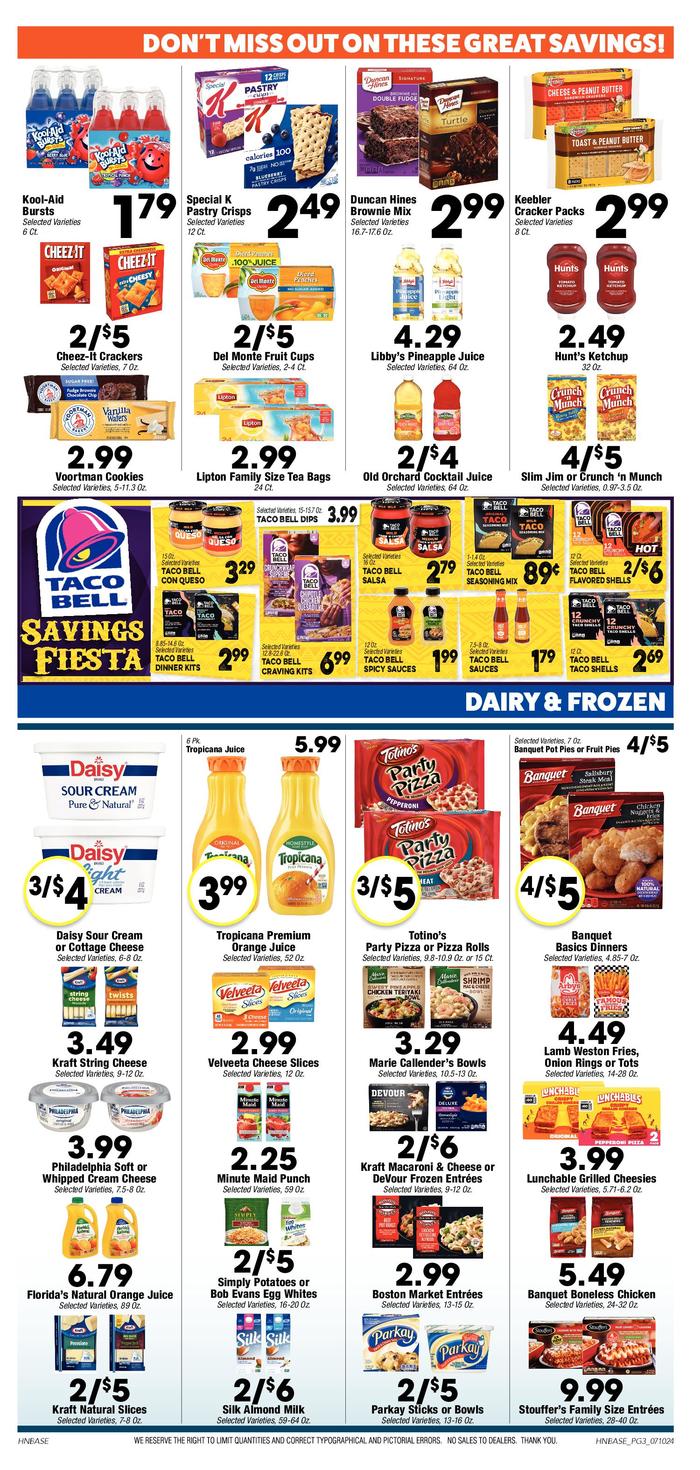 EW James & Sons Dresden Ad Specials